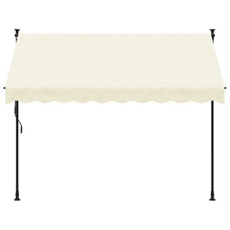 Luifel uittrekbaar 250x150 cm stof en staal cr&egrave;mekleurig 3