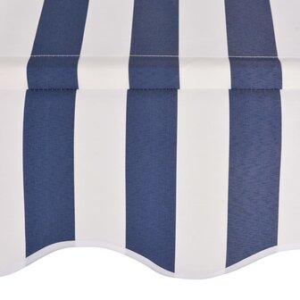 Luifel handmatig uittrekbaar 200 cm blauw en witte strepen 4