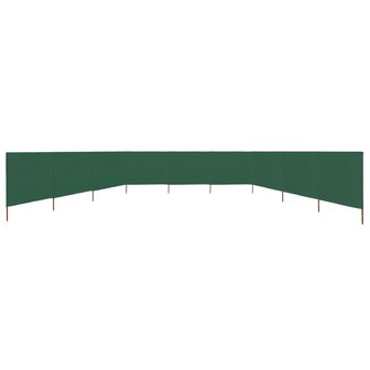 Windscherm 9-panelen 1200x80 cm stof groen 3
