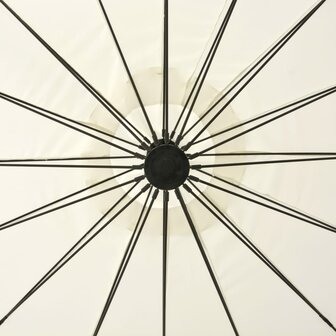 Zweefparasol met aluminium paal 3 m wit 4