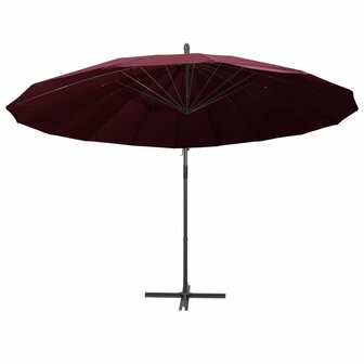 Zweefparasol met aluminium paal 3 m bordeauxrood 3