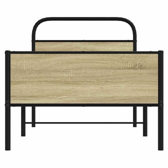 Bedframe zonder matras bewerkt hout sonoma eikenkleur 75x190 cm 5