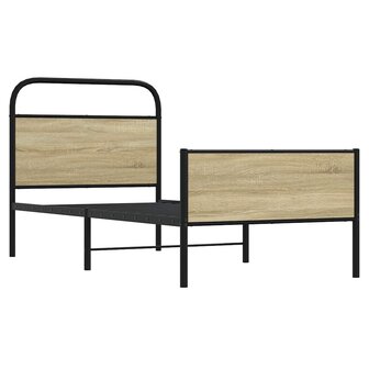 Bedframe zonder matras bewerkt hout sonoma eikenkleur 80x200 cm 3