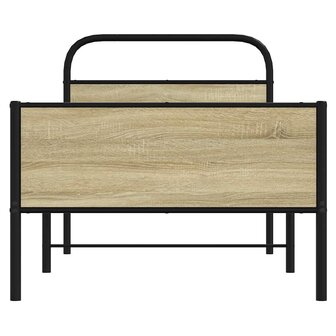 Bedframe zonder matras bewerkt hout sonoma eikenkleur 80x200 cm 5