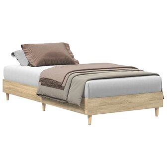 Bedframe zonder matras 90x200 cm spaanplaat sonoma eikenkleurig 2