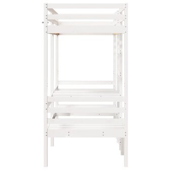 Hoogslaper met bureau en stoelen grenenhout wit 90x200cm 6