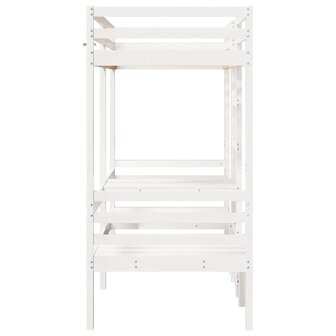 Hoogslaper met bureau en stoelen grenenhout wit 90x200cm 6