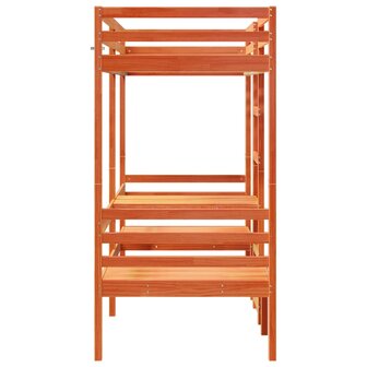 Hoogslaper met bureau en stoelen grenenhout wasbruin 90x190 cm 6