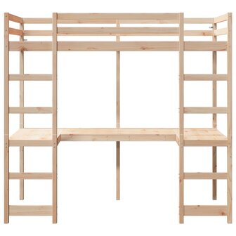 Hoogslaper zonder matras massief grenenhout 80x200 cm 5