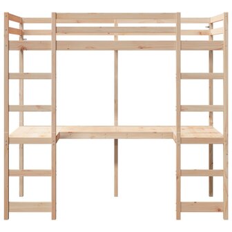 Hoogslaper zonder matras massief grenenhout 75x190 cm 5