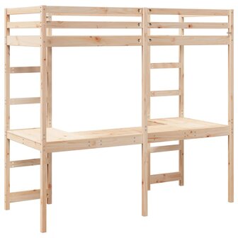 Hoogslaper zonder matras massief grenenhout 75x190 cm 7