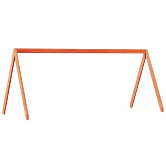 Hoogslaper met dak massief grenenhout wasbruin 75x190 cm 6