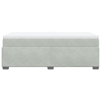 Boxspring met matras fluweel lichtgrijs 80x200 cm 8