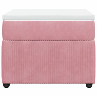 Boxspring met matras fluweel roze 80x200 cm 4