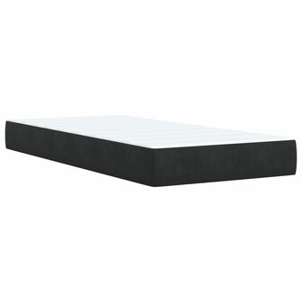 Boxspring met matras fluweel zwart 90x190 cm 6