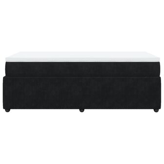 Boxspring met matras fluweel zwart 90x190 cm 8
