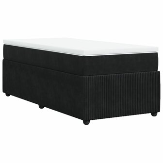 Boxspring met matras fluweel zwart 90x190 cm 9