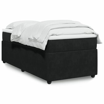 Boxspring met matras fluweel zwart 90x200 cm 1