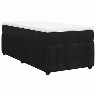 Boxspring met matras fluweel zwart 90x200 cm 2