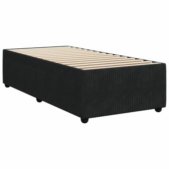 Boxspring met matras fluweel zwart 90x200 cm 5