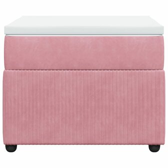 Boxspring met matras fluweel roze 90x200 cm 4
