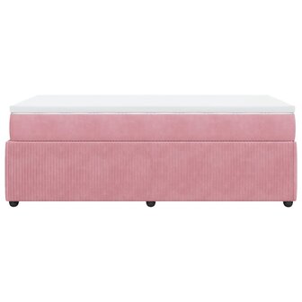 Boxspring met matras fluweel roze 90x200 cm 8