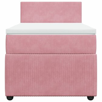 Boxspring met matras fluweel roze 80x200 cm 4