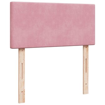 Boxspring met matras fluweel roze 80x200 cm 5