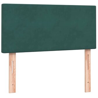 Boxspring met matras fluweel donkergroen 80x210 cm 6