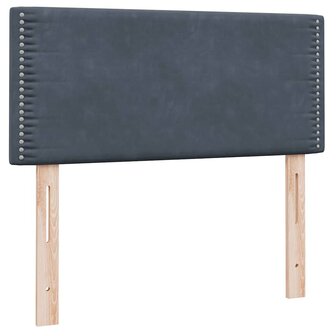 Boxspring met matras fluweel donkergrijs 80x210 cm 6