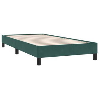 Boxspring met matras fluweel donkergroen 80x210 cm 5