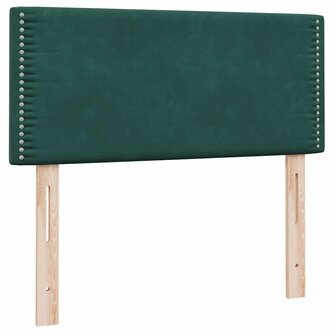 Boxspring met matras fluweel donkergroen 80x210 cm 6
