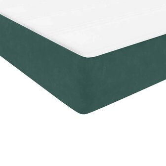 Boxspring met matras fluweel donkergroen 80x210 cm 9