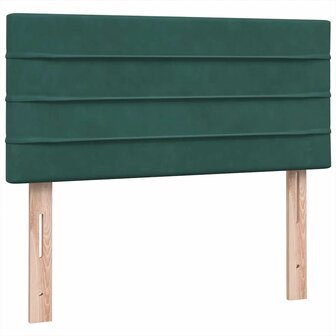Boxspring met matras fluweel donkergroen 80x210 cm 7