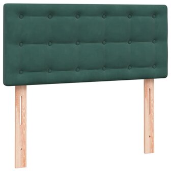 Boxspring met matras fluweel donkergroen 80x210 cm 6