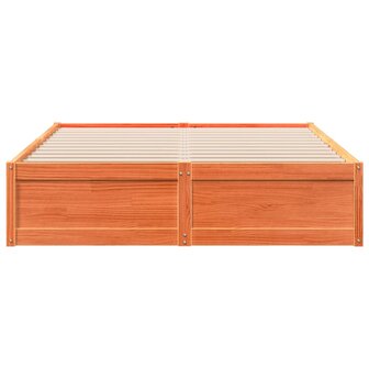Bed met matras massief grenenhout wasbruin 140x190 cm 4