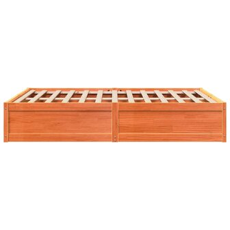 Bed met matras massief grenenhout wasbruin 140x190 cm 5