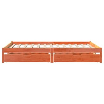Bed met matras massief grenenhout wasbruin 140x190 cm 5