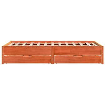 Bed met matras massief grenenhout wasbruin 140x190 cm 7