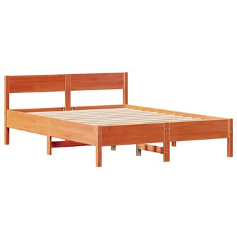 Bed met matras massief grenenhout wasbruin 140x190 cm 5