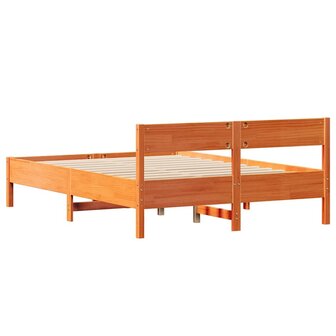 Bed met matras massief grenenhout wasbruin 140x190 cm 8