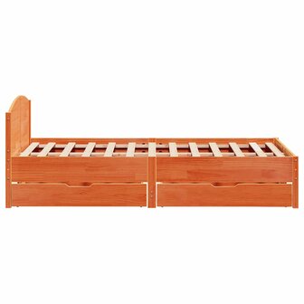 Bed met matras massief grenenhout wasbruin 140x190 cm 7