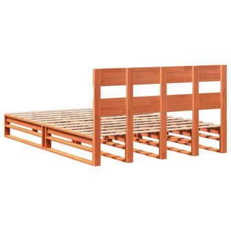 Bed met matras massief grenenhout wasbruin 140x190 cm 8