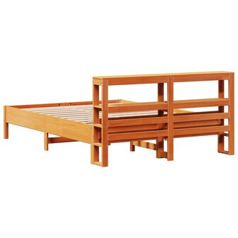 Bed met matras massief grenenhout wasbruin 140x190 cm 6