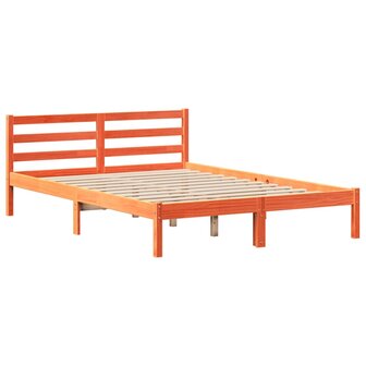 Bed met matras massief grenenhout wasbruin 140x190 cm 5
