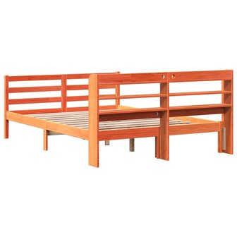 Bed met matras massief grenenhout wasbruin 140x190 cm 8