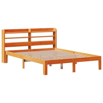 Bed met matras massief grenenhout wasbruin 140x190 cm 3