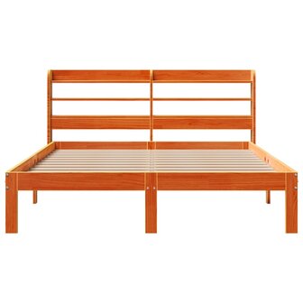 Bed met matras massief grenenhout wasbruin 140x190 cm 4