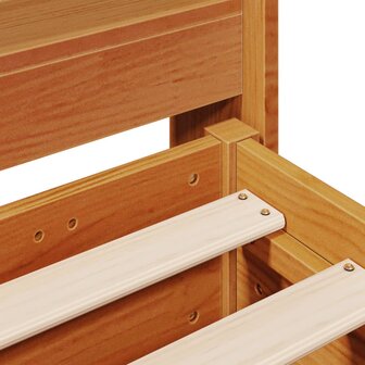Bed met matras massief grenenhout wasbruin 140x190 cm 9