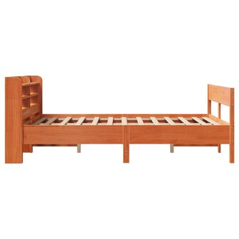 Bed met matras massief grenenhout wasbruin 140x190 cm 5